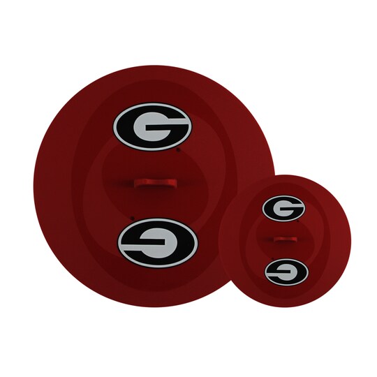 FANPAN s Team Logo Silicone Lid Set, 2 Pack - NCAA Georgia Bulldogs